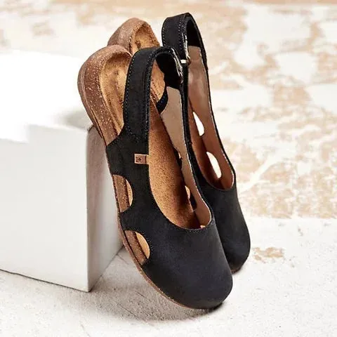 Slingback Closed-toe Flats For