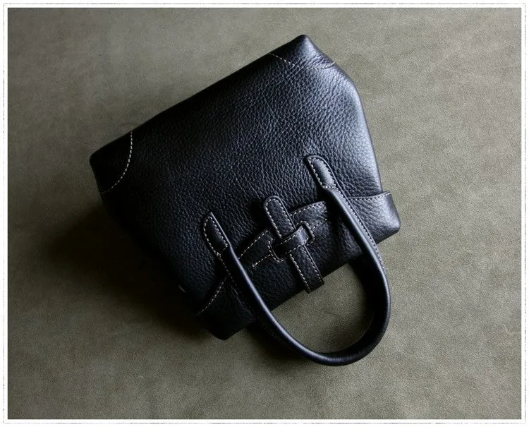 Small Black Leather Handbag Bag