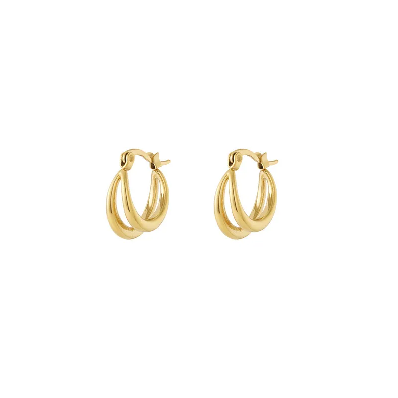 Small Double Gold Hoop