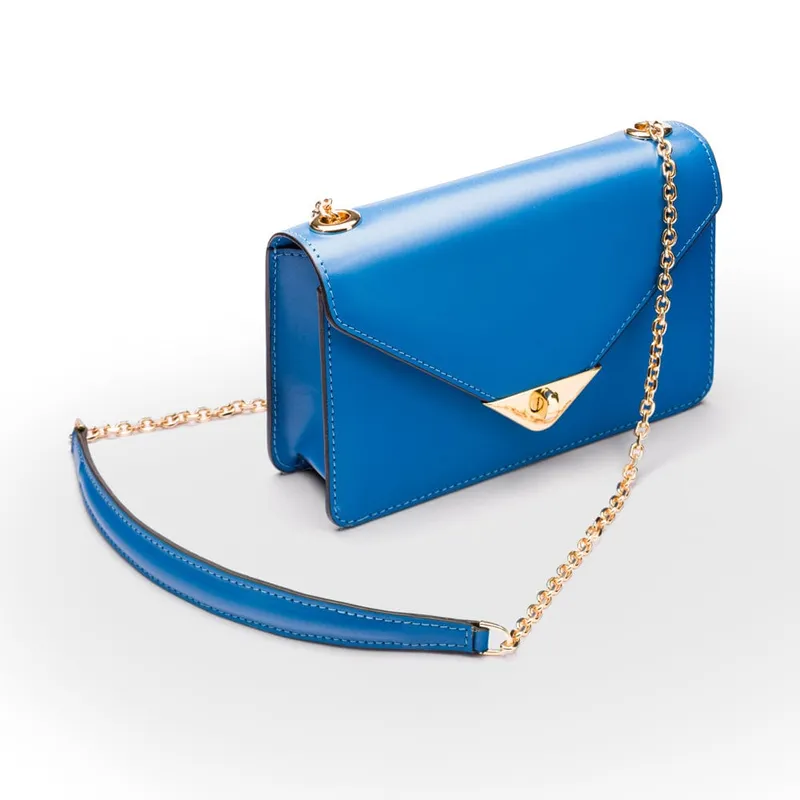 Small Envelope Shoulder Bag, Victoria Cobalt