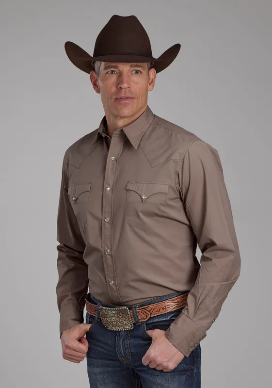 Solid Poplin Stone Long