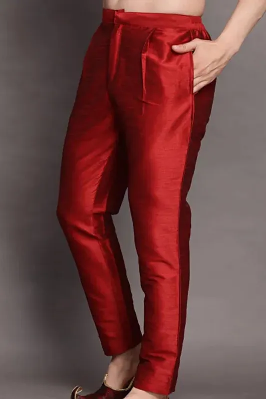 Solid Silk Trousers