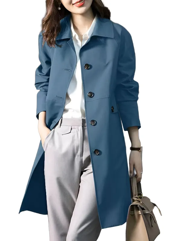 Steel Blue Casual Cotton