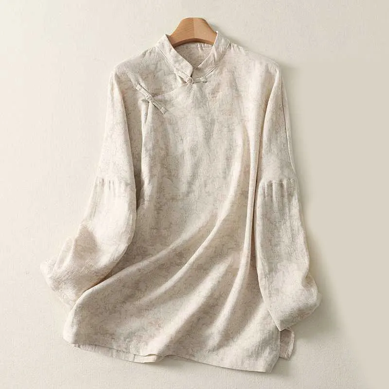 Stone Cotton-Linen Shirt