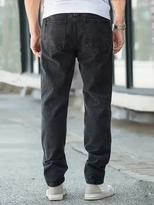 Straight Fit Black Denim