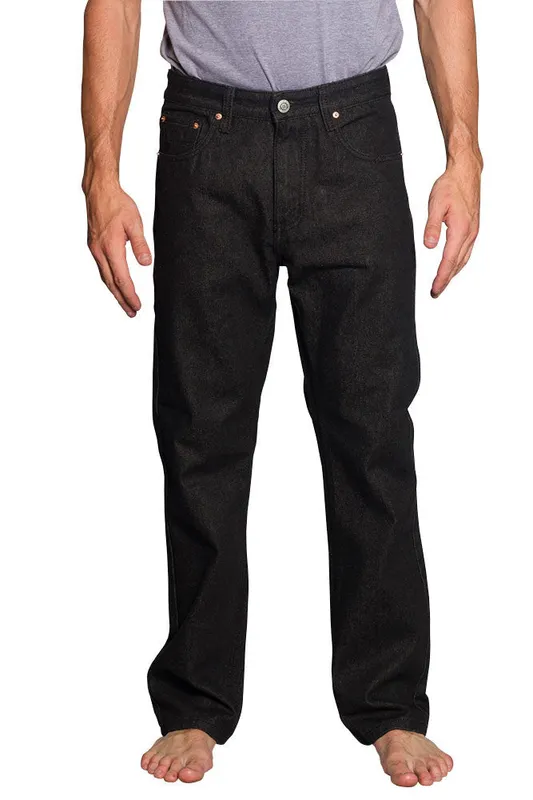 Straight Fit Washed Denim
