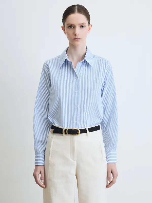Stripe Poplin Blouse