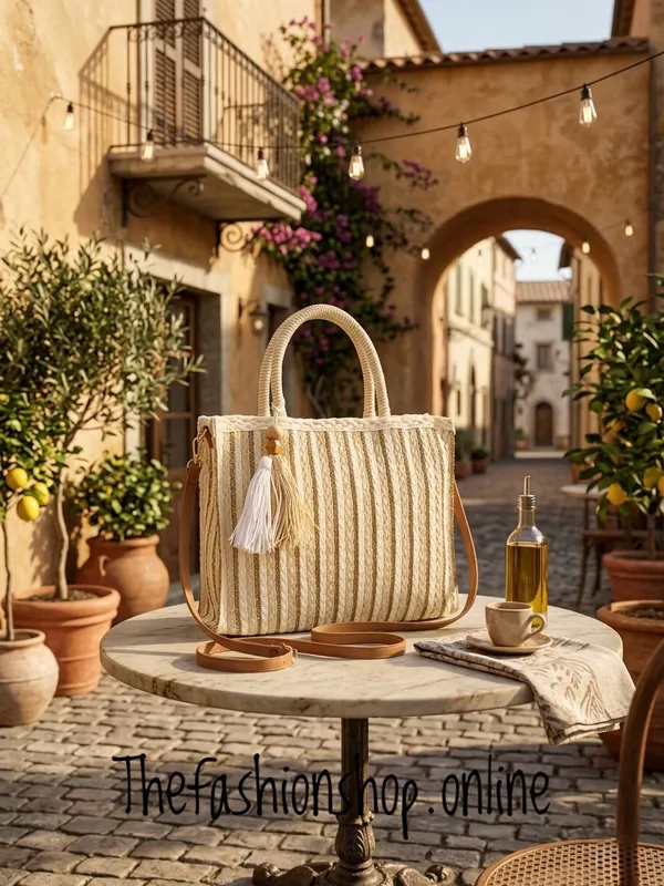 Striped Tote Bag