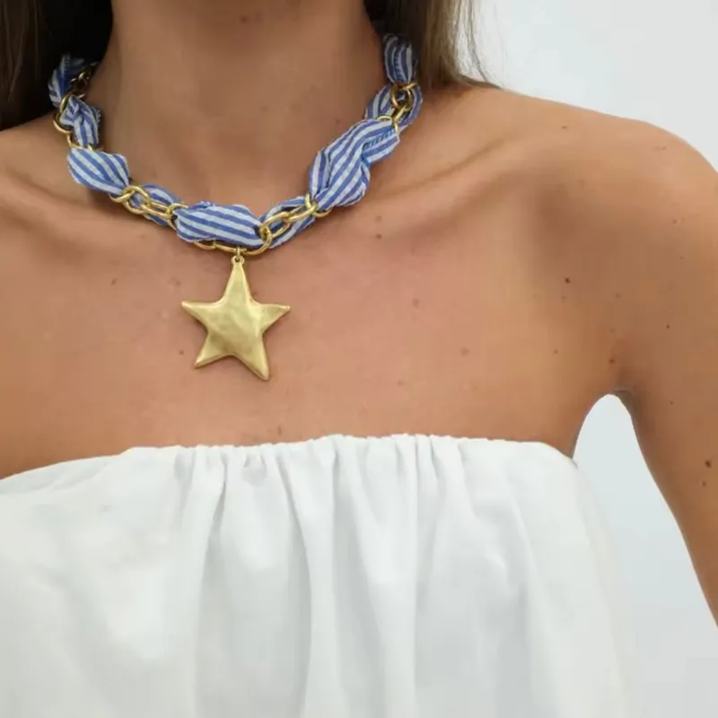 Stripes And Star Twilly Necklace