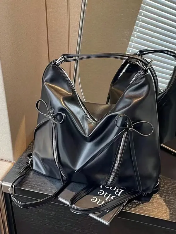Structured Black Crossbody Bag