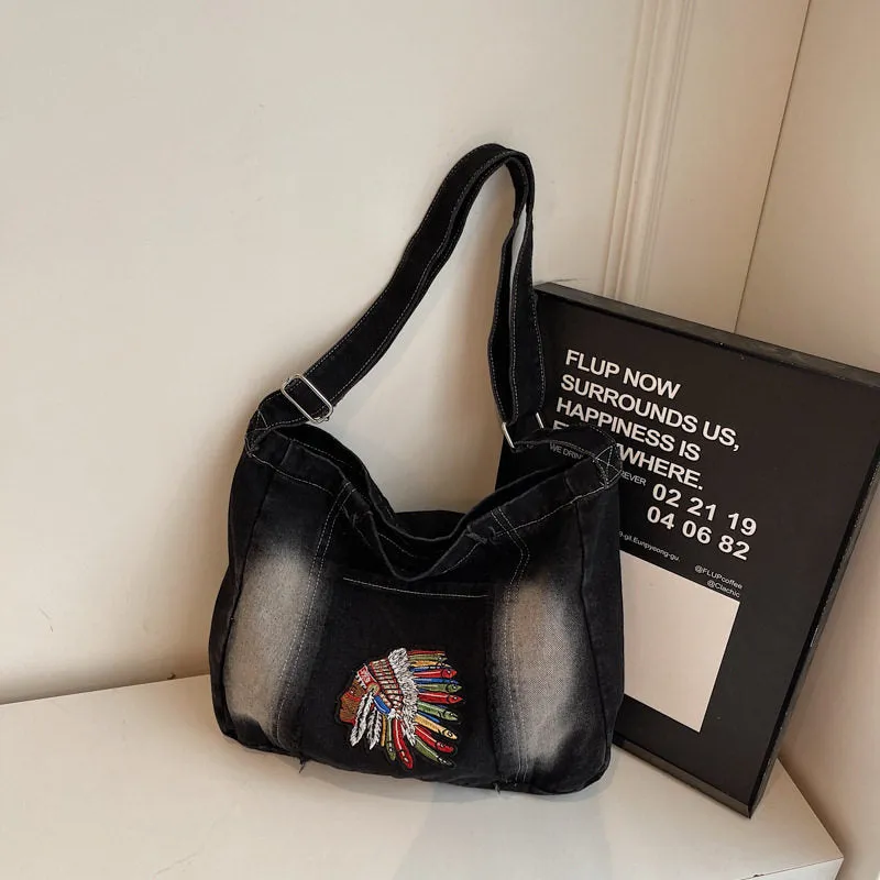 Structured Black Shoulder Bag