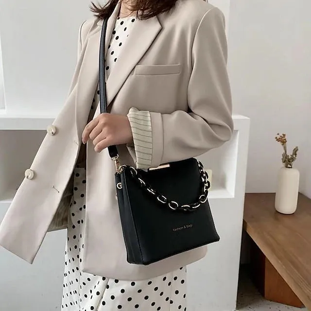 Structured Espresso Leather Crossbody
