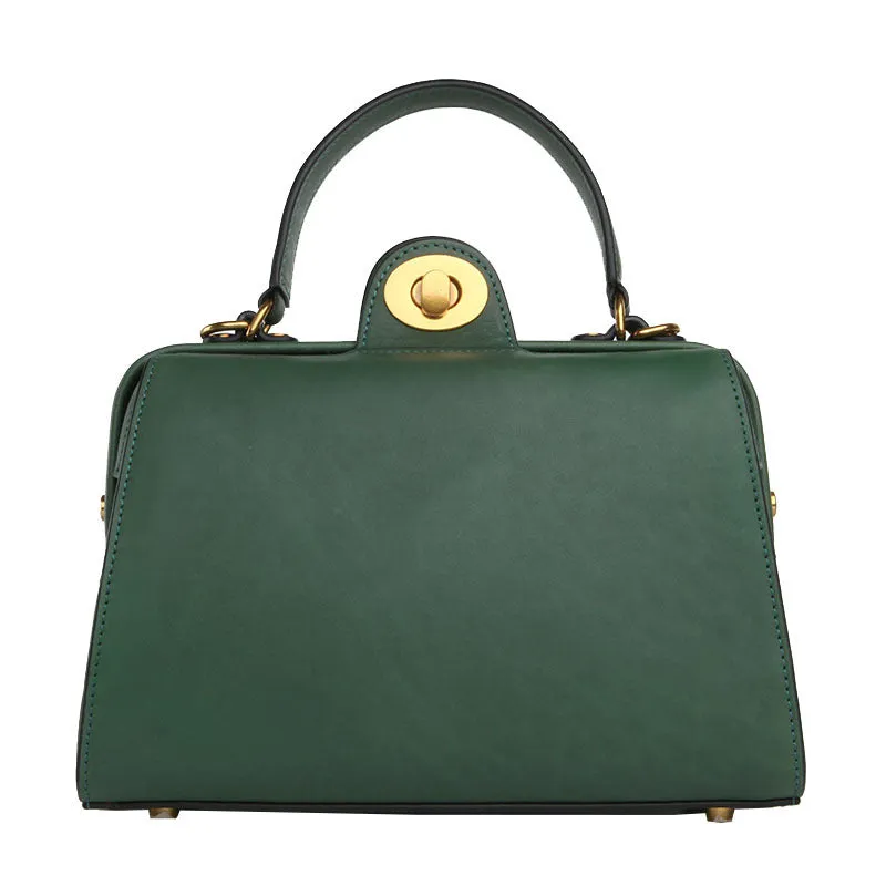 Structured Espresso Leather Crossbody