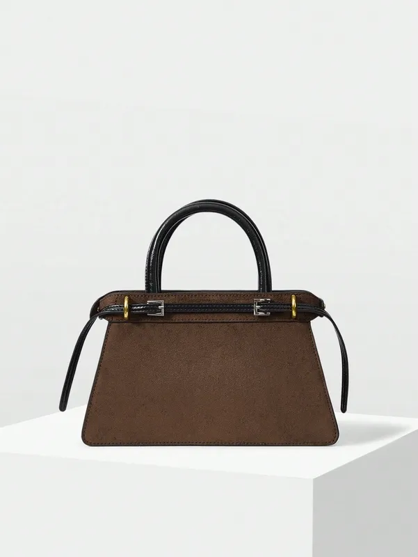 Structured Leather Top-handle Bag