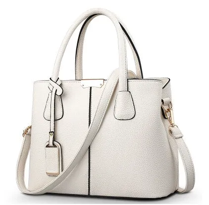Structured Leather Tote Bag