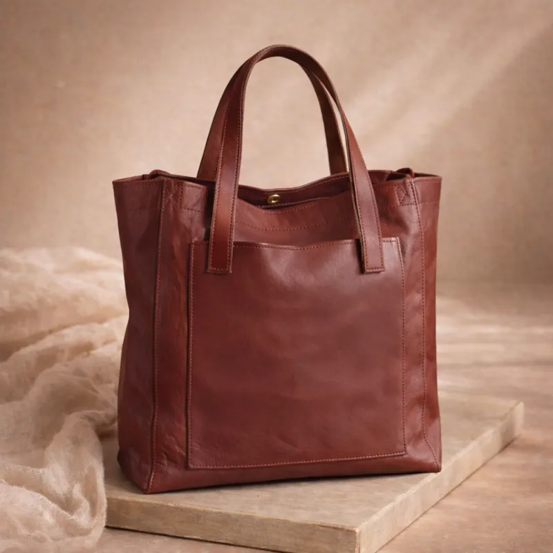Structured Navy Canvas Tote