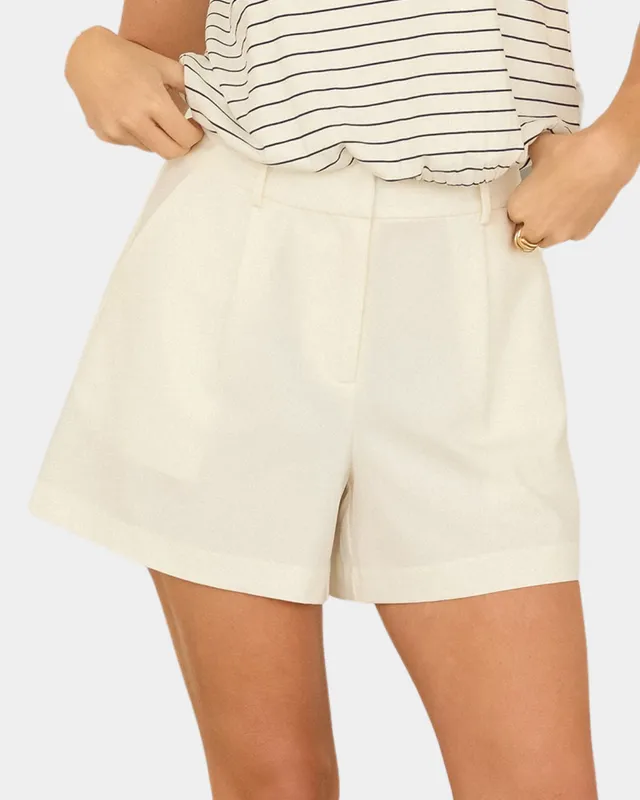 Structured Shorts White