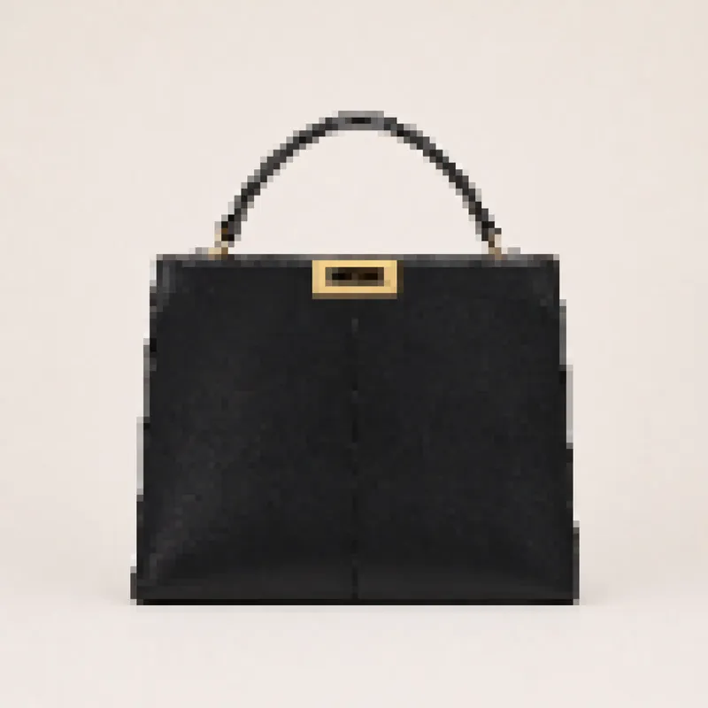 Structured Top Handle Tote Bag With