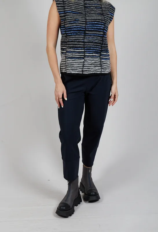 Structured Trousers In Navy