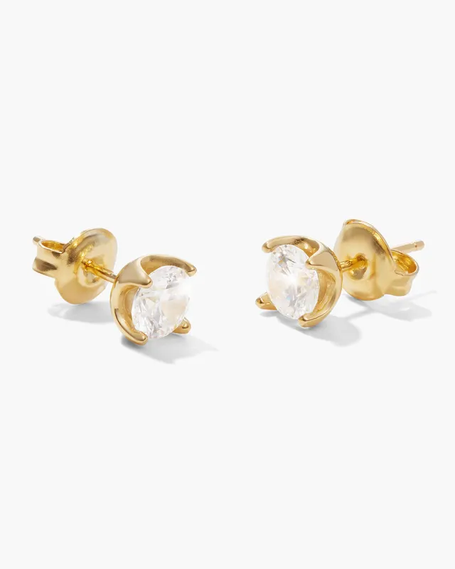 Stud Earrings Gold