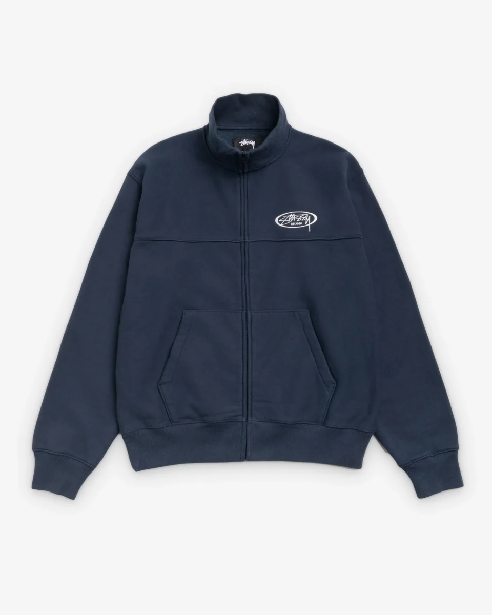 Stussy Fleece Track Jacket Navy