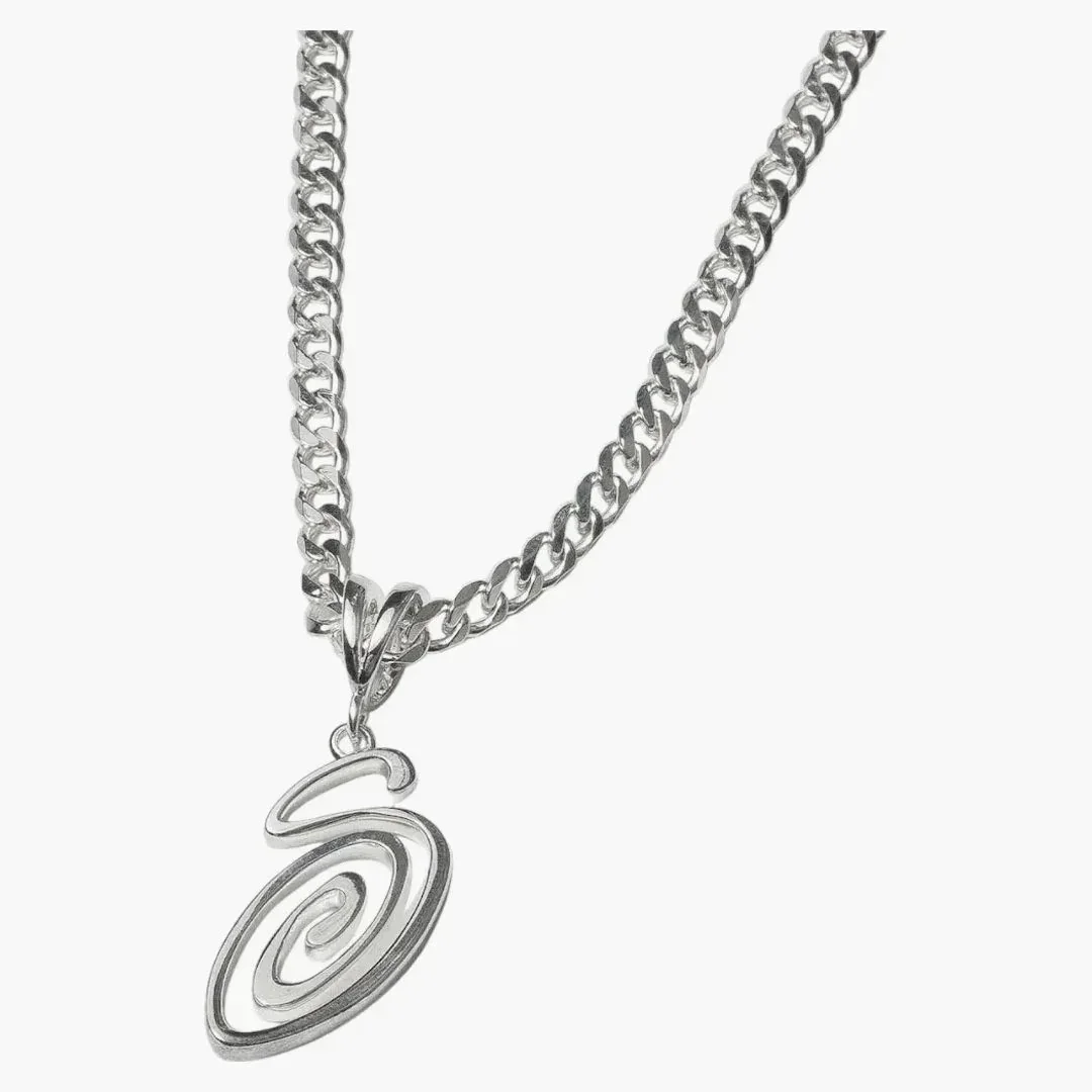 Stussy Swirly S Sterling Silver Chain