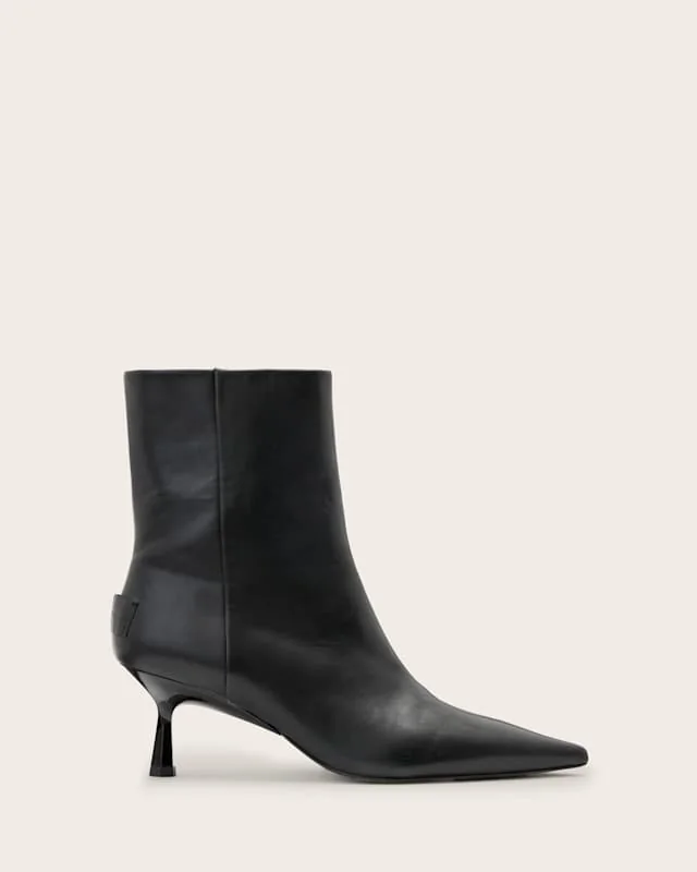 Vivian Leather Boots Black