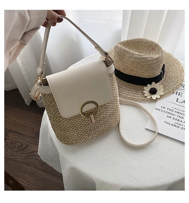 Summer New Straw Shoulder Beach Bag