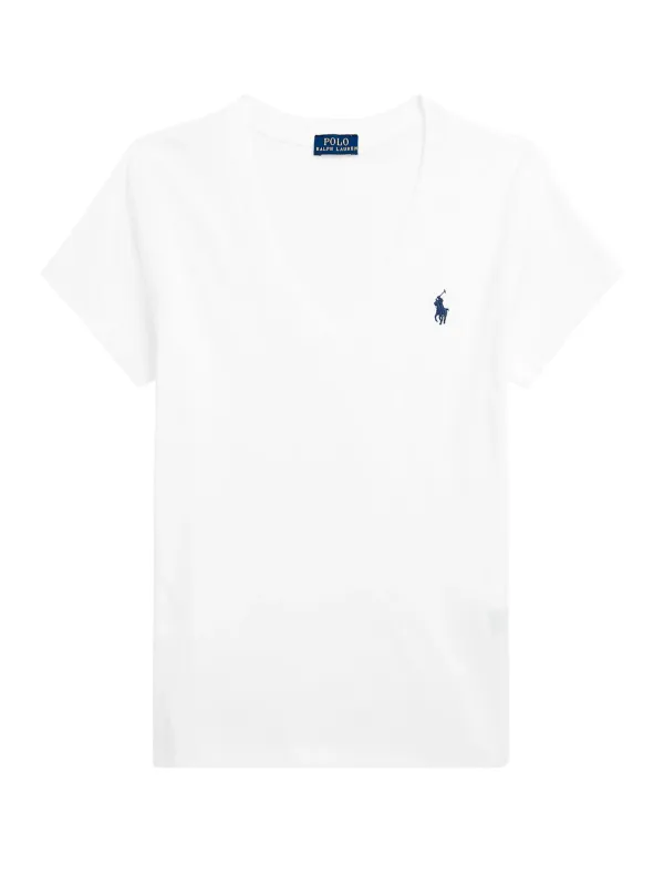 T-shirt Ralph Lauren Cotton Jersey V-neck T-shirt White