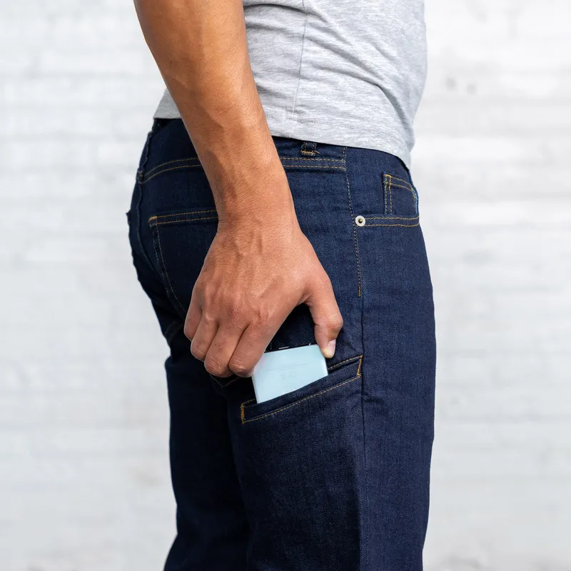 Tailored Fit Dark Wash Pocket
