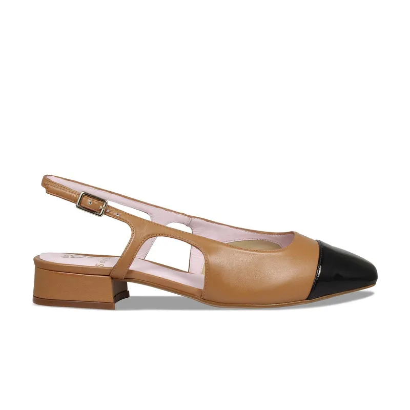 Tan Leather Slingbacks