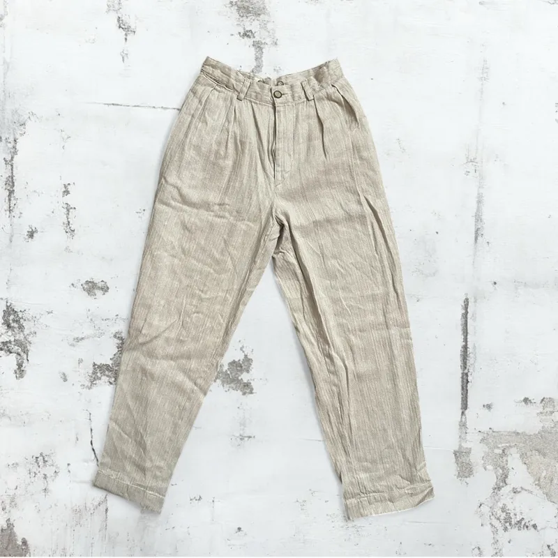 Tan Linen Trousers