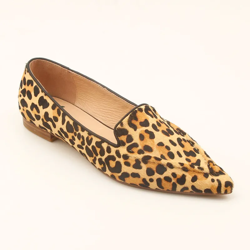 Tan Suede Pointed Flats
