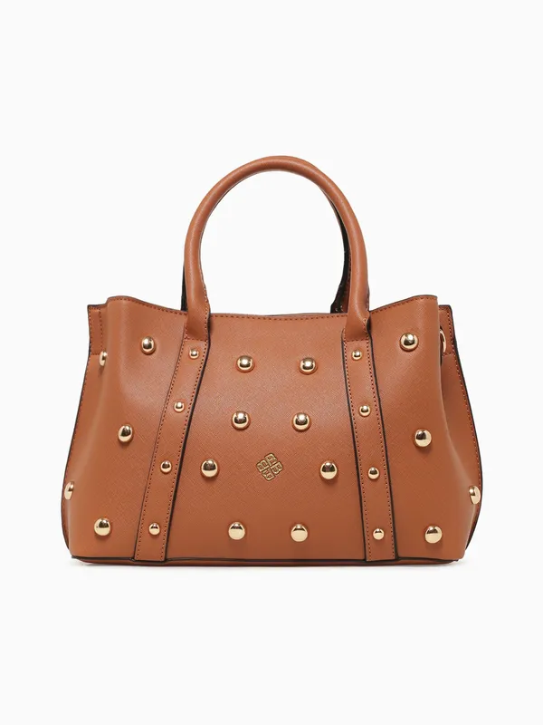 Tan Top Handle Bag