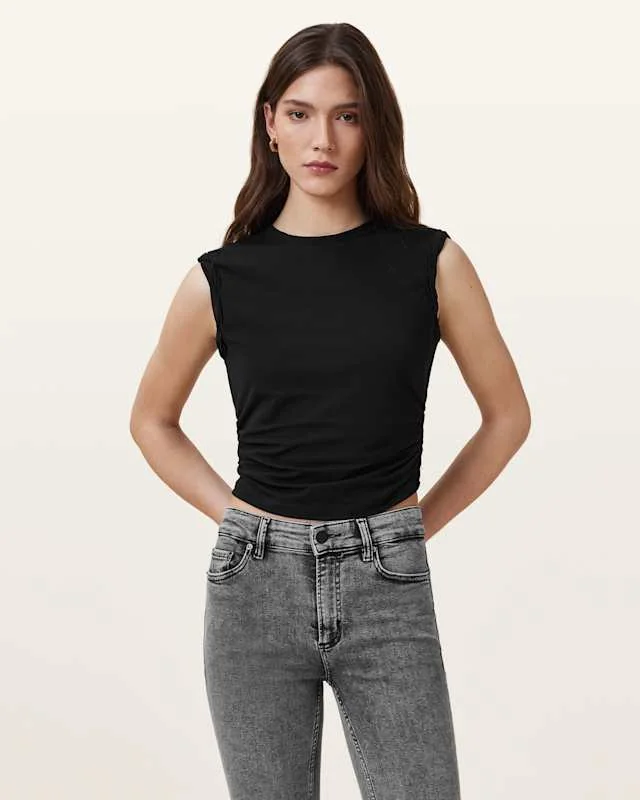West Sleeveless Tank Top Black