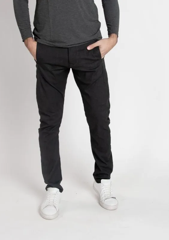 Tapered Trousers Charcoal