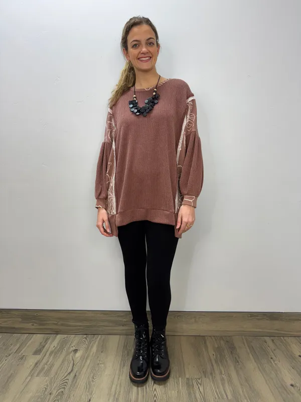 Terracotta Ribbed Top