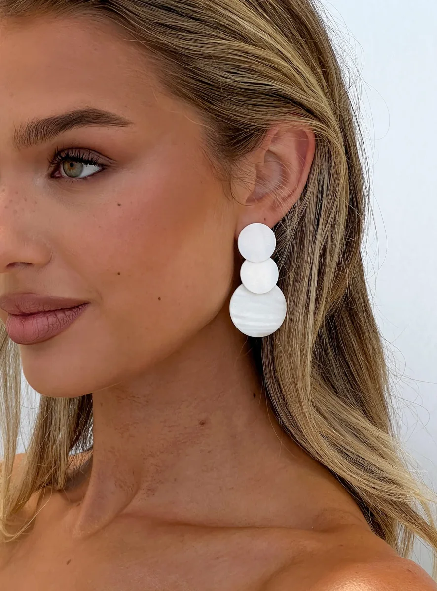 Terza Shell Tiered Earrings