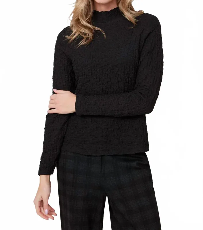 Textured Top In Black