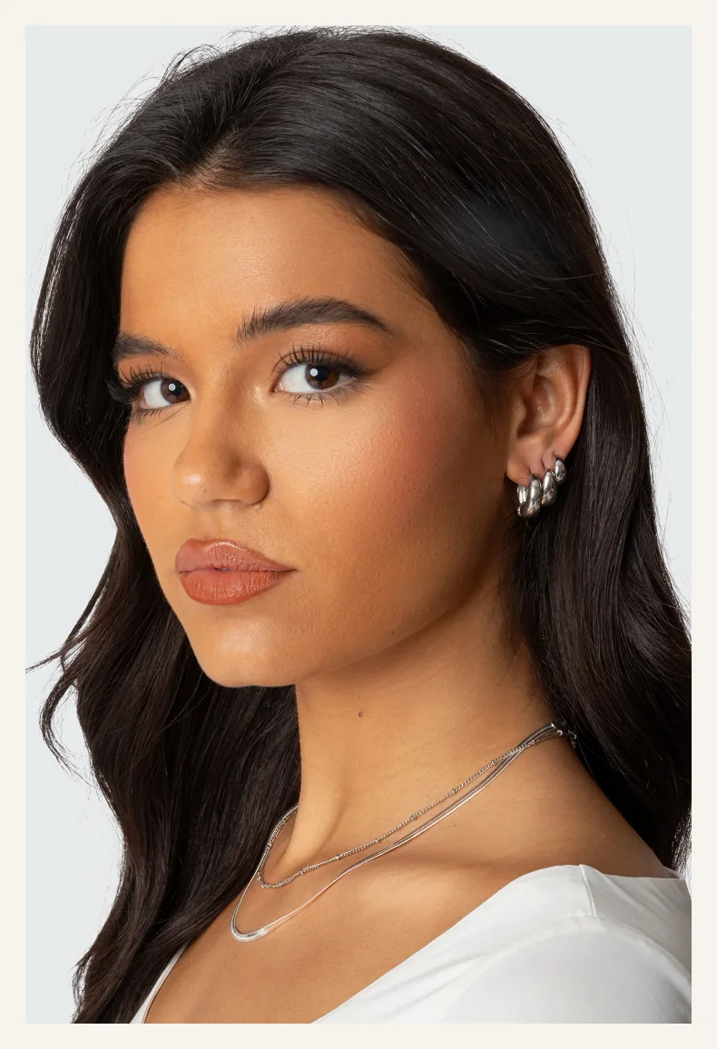 Chunky Hoop Earring Set