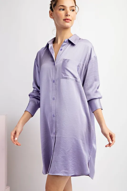 The Amethyst Satin Dress