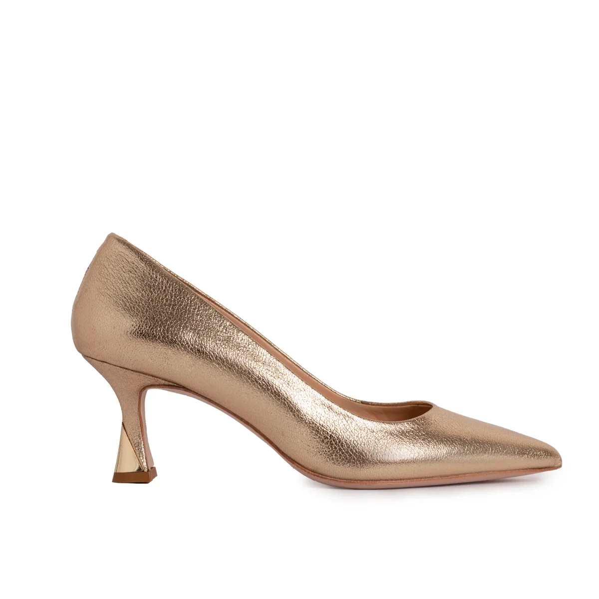 The Brunello Gold Leather Shoes