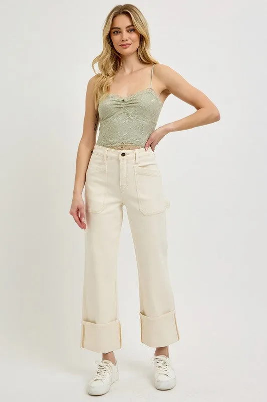 The Clean Cut Straight Jean – Ivory