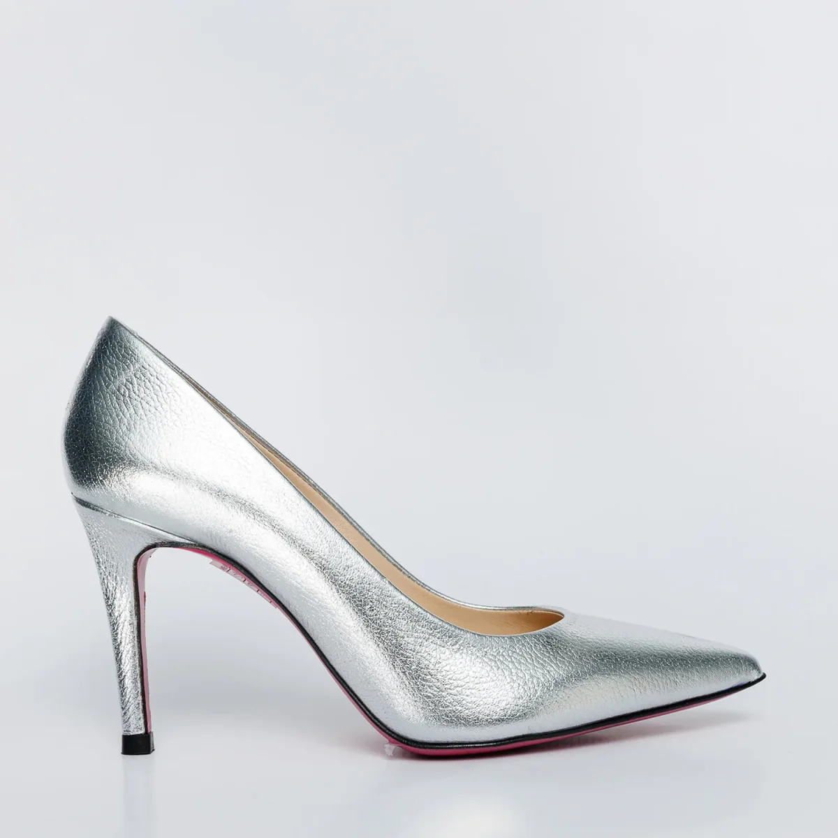 The Ege Silver Leather Shoes