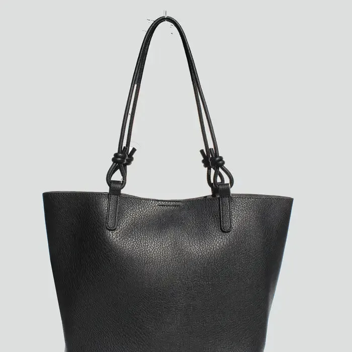 The Jamie Structured Tote Bag – Black