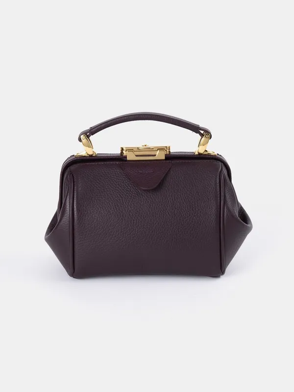 The Mini Sophie Bordeaux Calf Grain