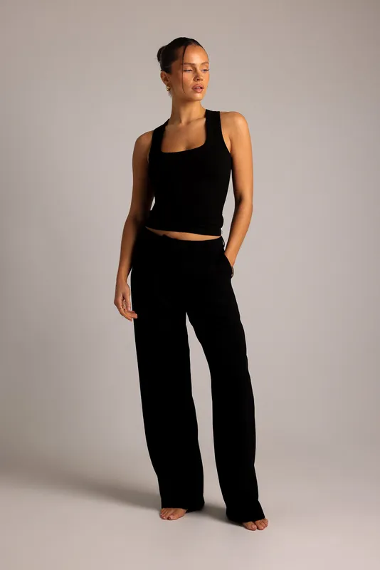 The Modern Straight-leg Trousers Black