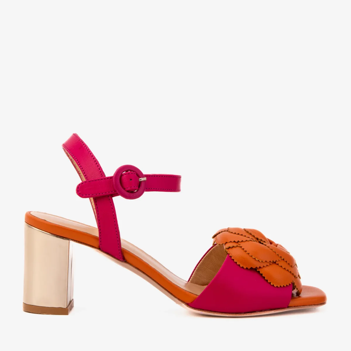 The Salerno Fuchsia Leather Shoes