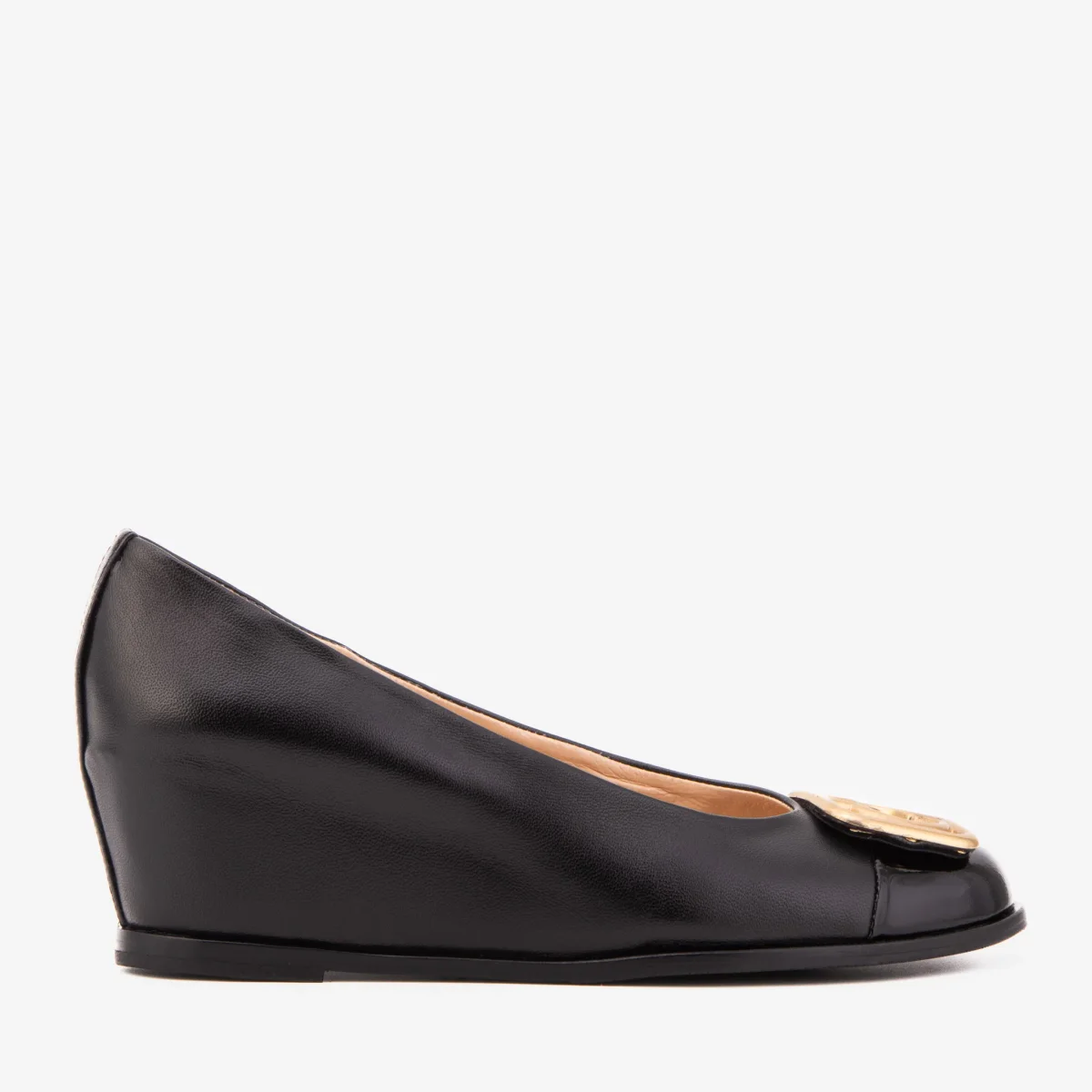 The Selene Black Leather Shoes