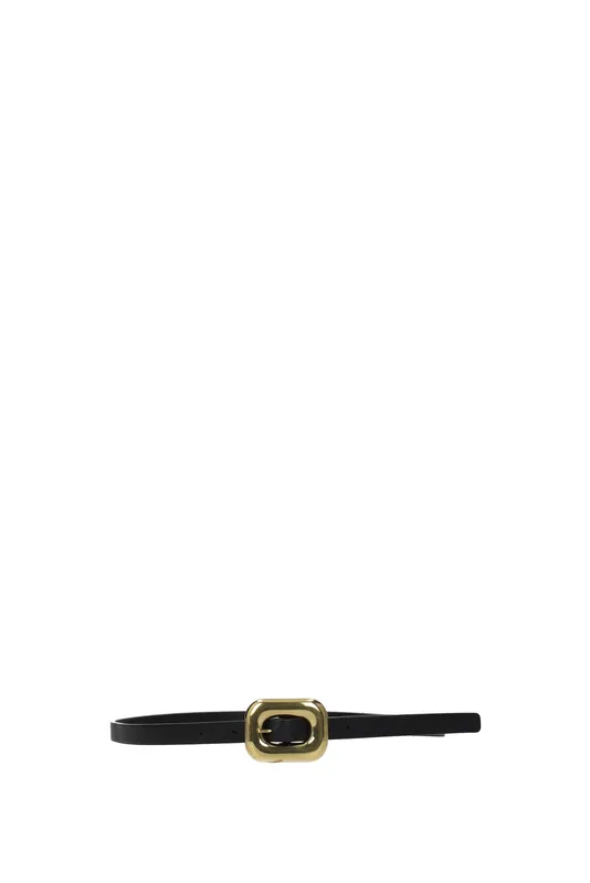 Thin Belts Leather Black